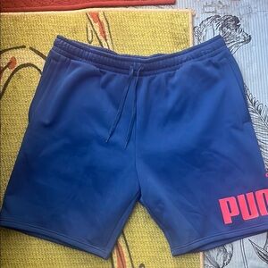 Puma Blue Athletic Shorts with Adjustable Fit
